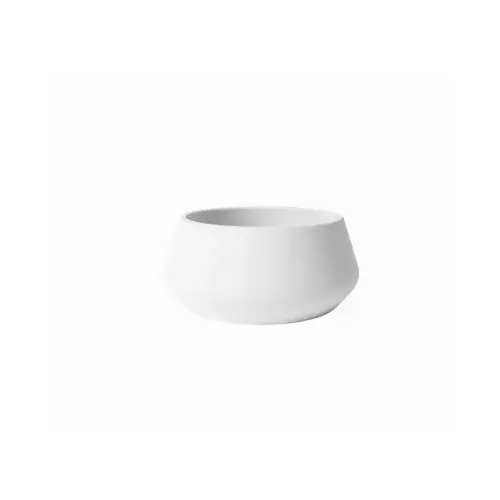 6" WHT Rae Planter White Cement