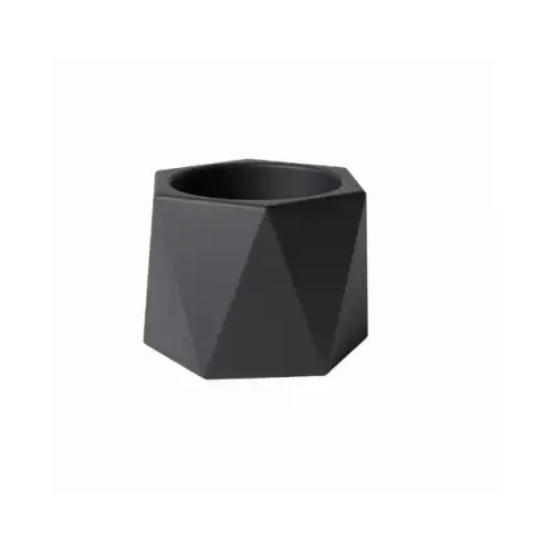 5" BLK Dode Planter Black Cement