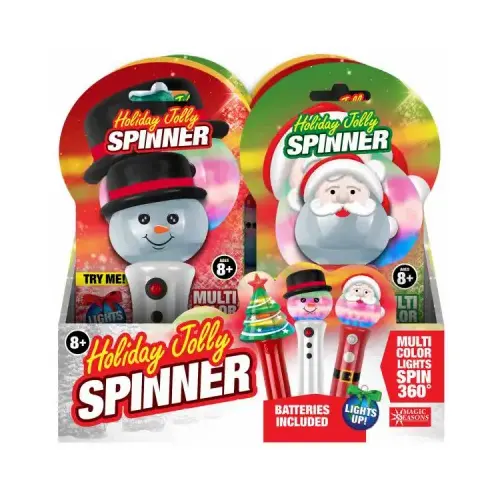 Shawshank LEDz 702066 Holiday Jolly Spinner, Lights Spin 360 Degrees, Santa or Snowman