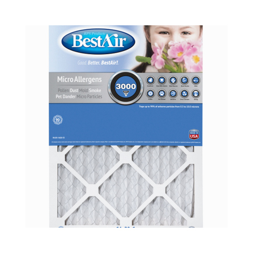 BestAir B1-1420-13-6 14x20 x 1 In. MERV13 Furnace Filter, 90 Days