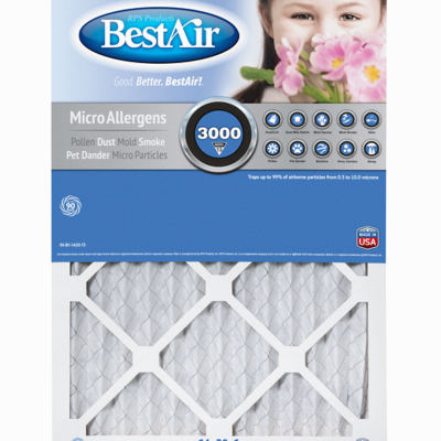 BestAir B1-1420-13-6 14x20 x 1 In. MERV13 Furnace Filter, 90 Days