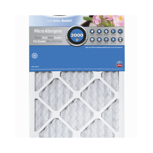 BestAir B1-1425-13-6 14x25 x 1 In. MERV 13 Furnace Filter, 90 Days