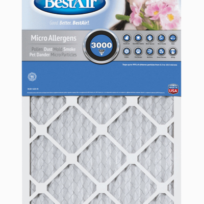 BestAir B1-1625-13-6 16x25 x 1 In. MERV 13 Furnace Filter, 90 Days