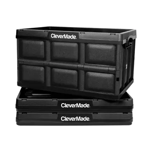 CLEVERMADE LLC 8031749-006KIT2017 Collapsible Storage Bin, No Lid, Slate Blue, 46 Liters