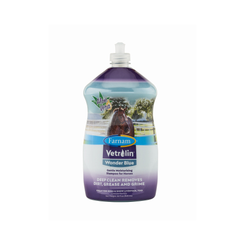 Vetrolin Wonder Blue Horse Shampoo with Aloe Vera, 32 oz.