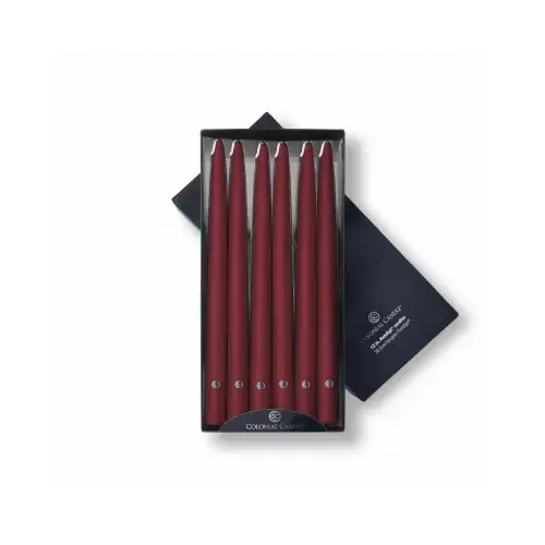 MVP BRANDS INT DBA COLONIAL CANDLE NAA12.1620 Cranberry Taper Candle, 12 In.,12-Ct.