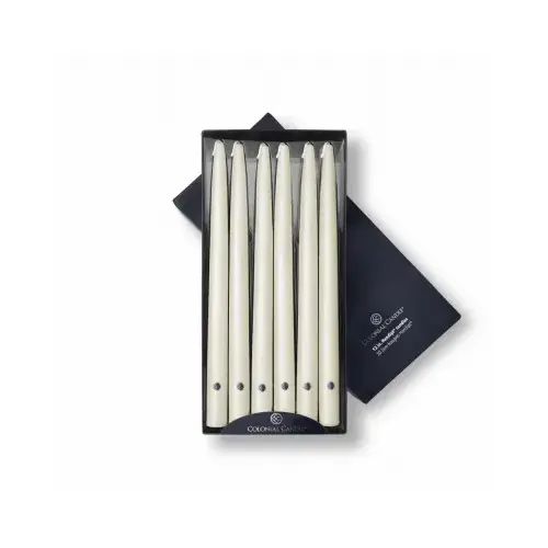 MVP BRANDS INT DBA COLONIAL CANDLE NAA12.372 Taper Candle, Ivory, 12 In., 12-Ct.