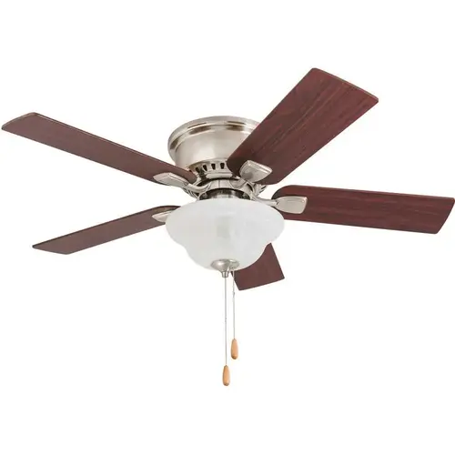 Quick Install 44 Inch Hugger Mount Callistoga Ceiling Fan, Nickel