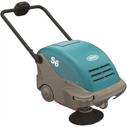 S6 - 25 in Battery Walk-Behind Sweeper Teal