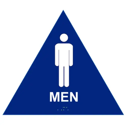 MEN SIGN RAISED & BRAILLE 10-1