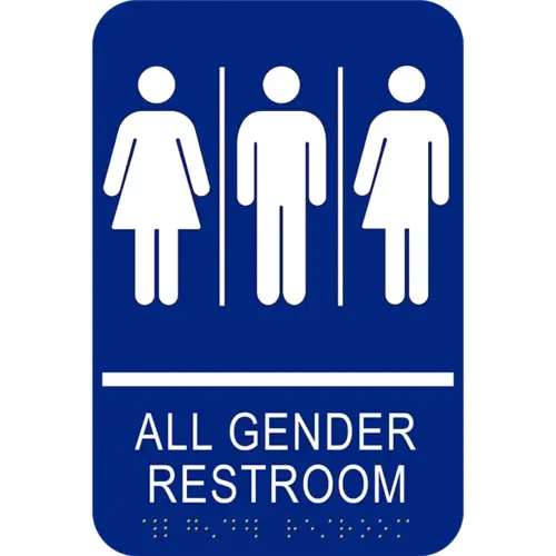 ALL GENDER RESTROOM SIGN RAISE