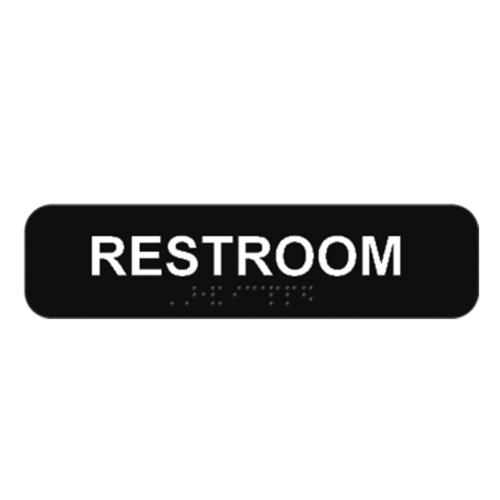 BLACK, RESTROOM WITH BRAILLE