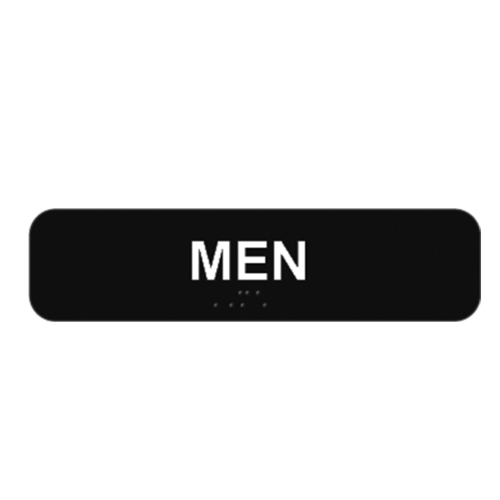 BLACK, MEN WITH BRAILLE TEXT