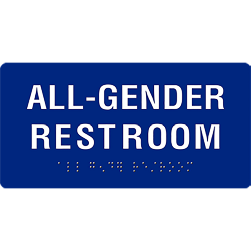 ALL GENDER SIGN RAISED & BRAIL