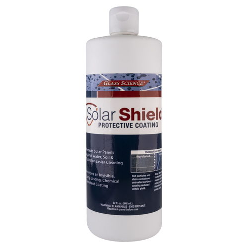 Unelko 28322 Solar Shield Protective Coating Protects Solar Panels from Soiling and Etching Covers 1000+ Sq. Ft  32 oz