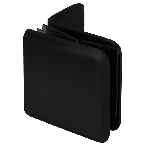 CRL BGC037MBL Matte Black Fixed Panel Beveled Clamp With Small Leg