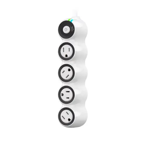 360 Electrical 360552-5CA4ESC1 Surge Protector PowerCurve 4 ft. L 4 outlets Smart-Enabled White 1080 J White