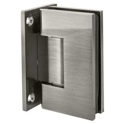 Brixwell H-GTWA-FP-SC Adjustable Designer Series Wall Mount Hinge With Full Back Plate Satin-Chrome