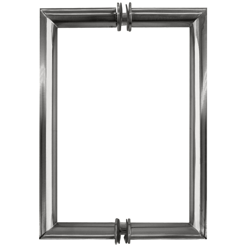 CRL RM6X6CH 6" Polished Chrome RM Series Flat Outside Surface/Round Tubing Inside Back-to-Back Pull Handle