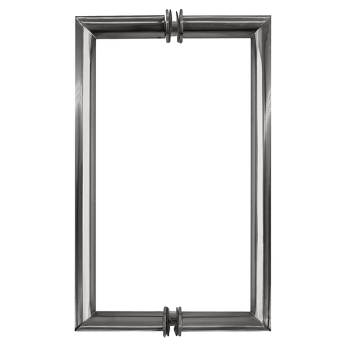 CRL RM8X8CH 8" Polished Chrome RM Series Flat Outside Surface/Round Tubing Inside Back-to-Back Pull Handle