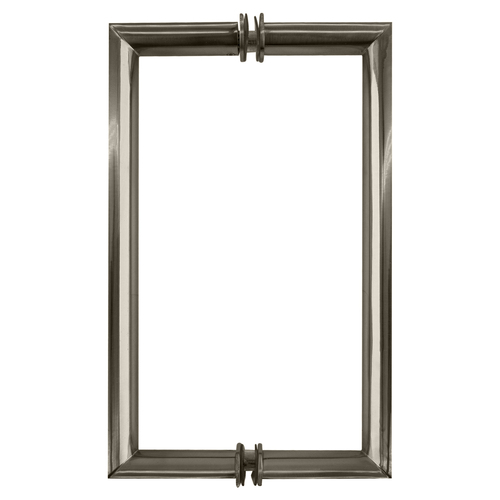CRL RM8X8PN 8" Polished Nickel RM Series Flat Outside Surface/Round Tubing Inside Back-to-Back Pull Handle