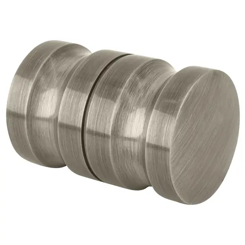 Brushed Nickel Euro Style Back-to-Back Shower Door Knobs