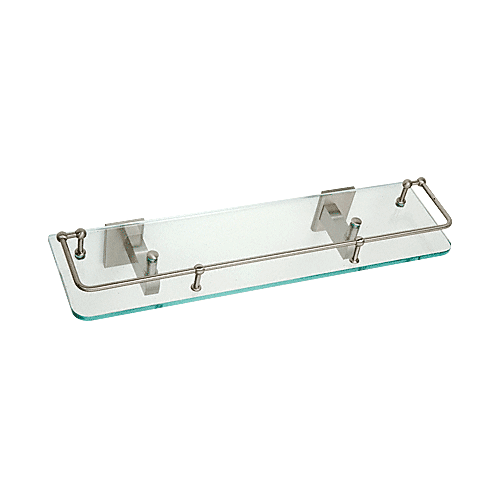 Brushed Nickel Geneva Series 18" Glass Shelf