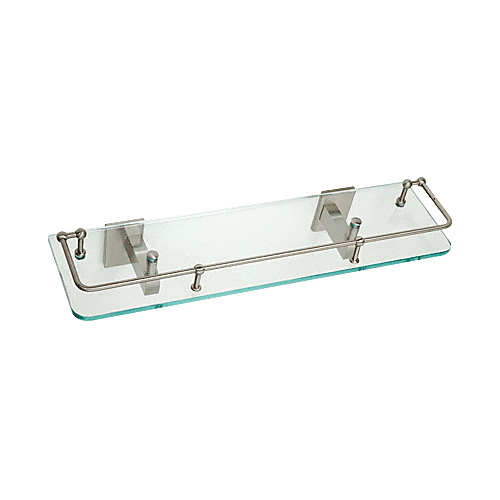 CRL GEN812BN Brushed Nickel Geneva Series 18" Glass Shelf