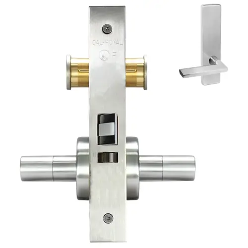 ESCUTCHEON INSTITUTION MORT L Satin chromium plated