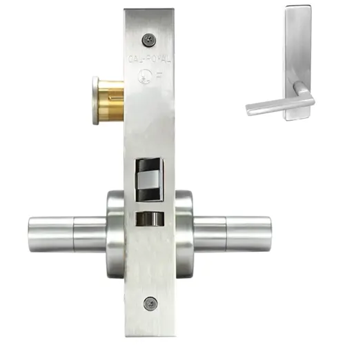 ESCUTCHEON STOREROOM MORT LOCK Satin chromium plated