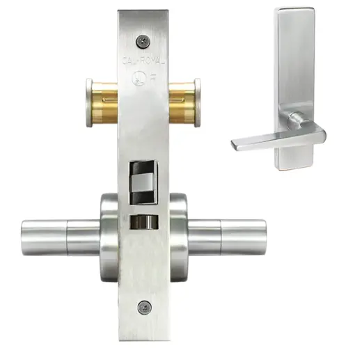 ESCUTCHEON PRIVACY MORT LOCK Satin chromium plated