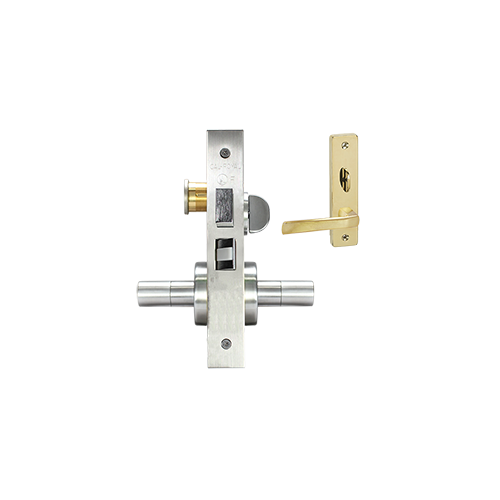 ESCUTCHEON CORRIDOR MORT LOCK Satin brass