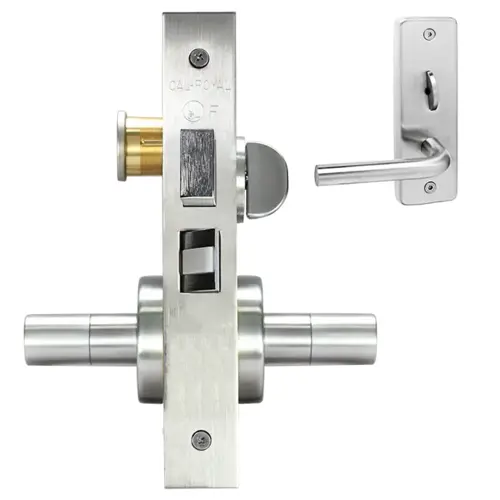 ESCUTCHEON CORRIDOR MORT LOCK Satin brass