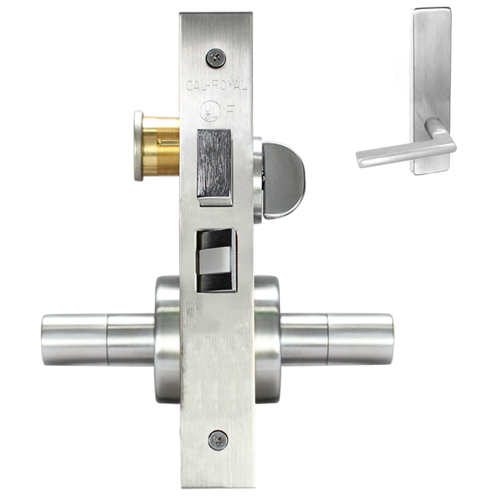 ESCUTCHEON CORRIDOR MORT LOCK Bright chromium plated