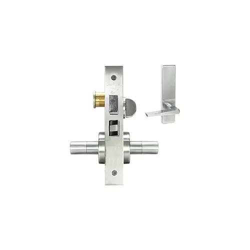 ESCUTCHEON CORRIDOR MORT LOCK Satin chromium plated