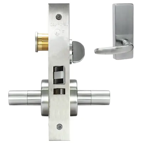 ESCUTCHEON ENTRANCE MORT LOCK Satin chromium plated