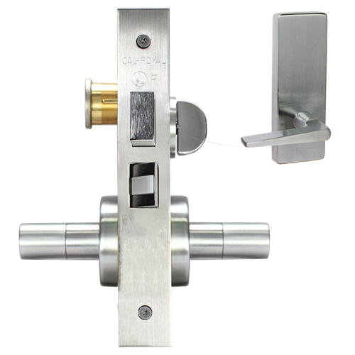 ESCUTCHEON CORRIDOR MORT LOCK Satin chromium plated