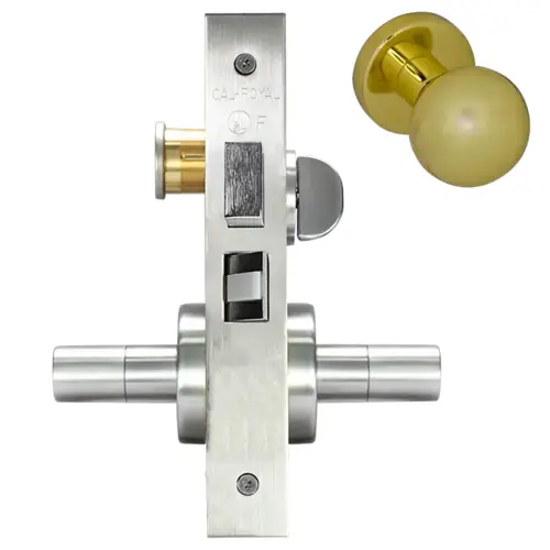 SECTIONAL CORRIDOR MORT LOCK Bright brass