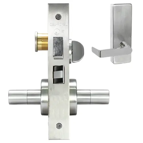 ESCUTCHEON CORRIDOR MORT LOCK Bright chromium plated