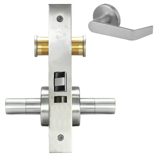 SECTIONAL PRIVACY MORT LOCK Bright chromium plated