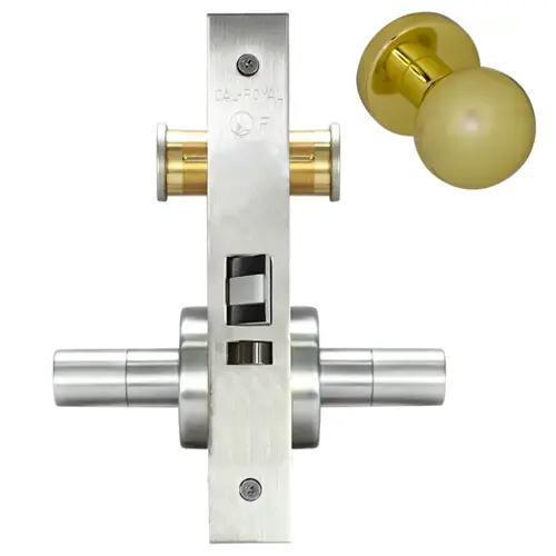 SECTIONAL PRIVACY MORT LOCK Bright chromium plated