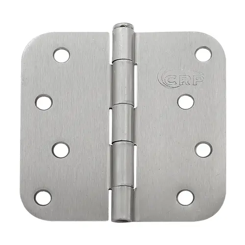 4 X 4 PLAIN BRG HINGE 5/8 RADI Satin Nickel