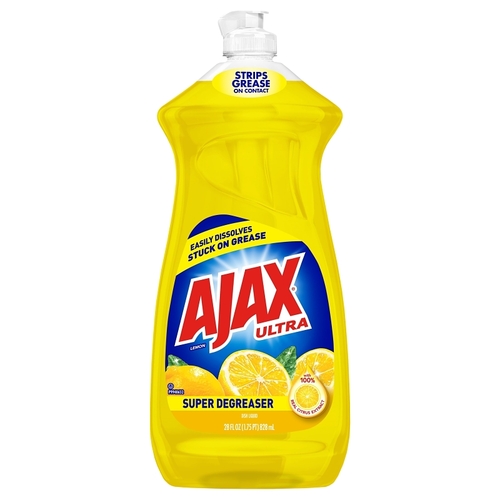 AJAX 144673 Super Degreaser, 28 oz Bottle, Liquid, Lemon, Yellow - pack of 9