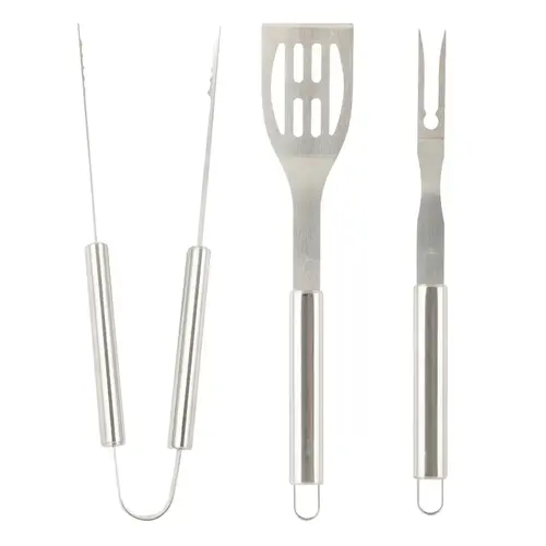 Omaha BBQ0828 BBQ Tool Set, Steel, Stainless Steel