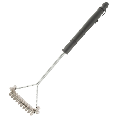 Omaha BBQ1011 Grill Brush, 6 in L Brush, Stainless Steel Bristle, Stainless Steel Bristle, Plastic Handle, 20-1/2 in L