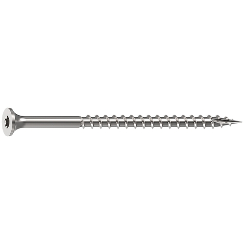 Deck Screw, #10 Thread, 3 in L, 2/3 Thread, Bugle Head, Star Drive, Sharp, Type-17 Point, 1750