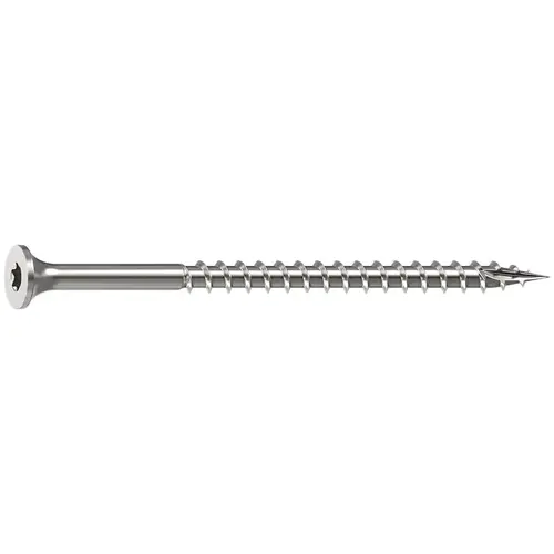 Deck Screw, #10 Thread, 3 in L, 2/3 Thread, Bugle Head, Star Drive, Sharp, Type-17 Point, 1750