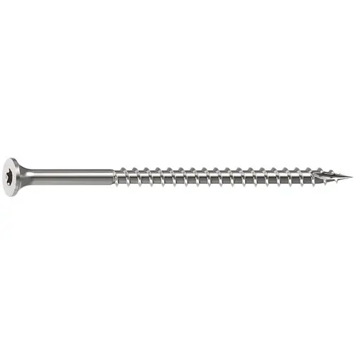 Deck Screw, #10 Thread, 3-1/2 in L, 2/3 Thread, Bugle Head, Star Drive, Sharp, Type-17 Point, 350 - pack of 250