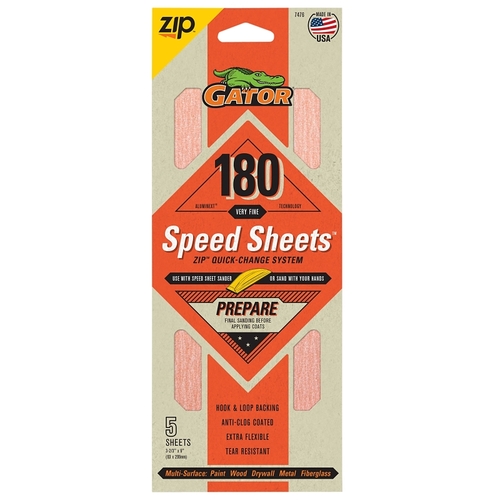 GATOR 7476 PAPER SAND QUICK CHANGE 180GRT - pack of 5