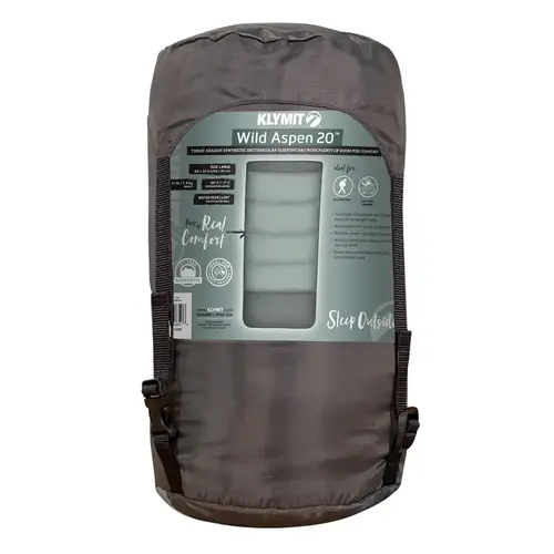 KLYMIT 13WRGR20D Wild Aspen 20 Deg F Rectangle Sleeping Bag Green